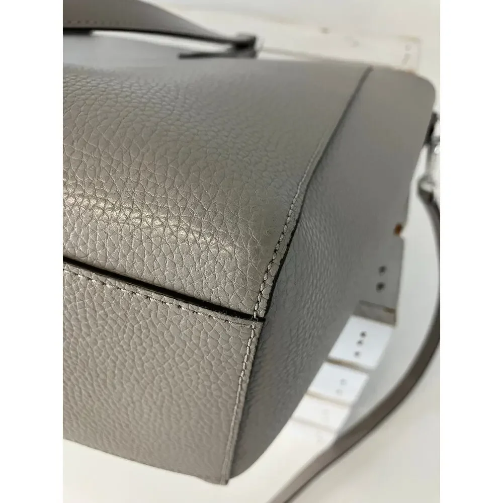 MICHAEL KORS TWO WAY GRAY PEBBLED CROSSBODY TOTE BAG